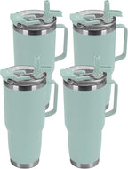 HASLE OUTFITTERS 30oz Tumbler Bulk with Handle, Insulated Travel Coffee Mug Set with Handle Leak-Proof Double Wall Stainless Steel Vacuum Tumblers Pack Metal Cup for Hot and Cold Drink