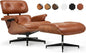 Top Grain Leather, Mid Century Chaise Lounge Chair and Ottoman, Reading Chair by MakeHomeBetter