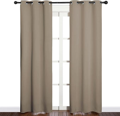 NICETOWN Window Curtain Panels, Thermal Insulated Solid Grommet Blackout - Image 2