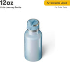 RTIC Little Journey Bottle with Straw, Insulated, Stainless Steel, Metal, Double Wall Vacuum-Insulation, Ceramic-Lined, Leak-Proof Lid, BPA-Free Water Flask for Sports, Travel, RTIC Ice Glitter