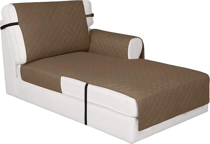 Easy-Going Reversible Couch Cover, Chaise Lounge, Camel/Camel | Machine by Easy-Going