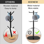 Cup Holder Tree with 6 Hooks, Metal Coffee Mug Rack Stand (Black)