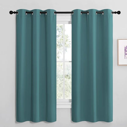 NICETOWN Kitchen Blackout Curtains 48 inches Long, Thermal Insulated Solid by NICETOWN