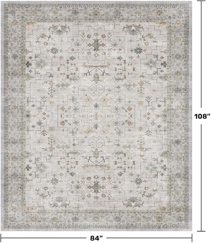 Vintage Boho Living Room Rug 7x9 - Image 2