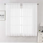 White Sheer Curtains 63 Inch Length 2 Pcs, Light Filtering Rod Pockets Window by Lecloud