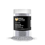 Silver BREW GLITTER Edible Glitter For Drinks, Cocktails, Beer, Garnish Glitter & Beverages | KOSHER & HALAL Certified | 100% Edible & Food Grade | Vegan, Gluten, Nut Free (25g, Silver)
