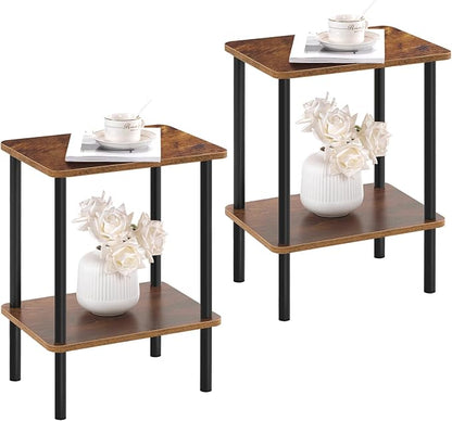 Apicizon 2 Tier End Table Set of 2, Small Side Table by APICIZON