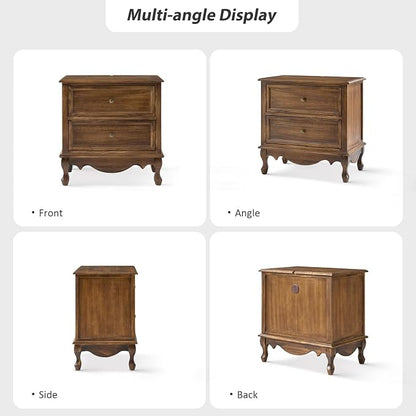 HULALA HOME Solid Wood End Tables Set of 2 - Image 5