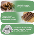 HANDPICK, Licorice Root Tea Bags (50 Count, 2g/tea bag) Licorice Tea | Non-GMO, Caffeine Free | Goodness of Cinnamon, Blackpepper, Clove, Cardamom & Ginger