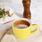 homEdge Mini Procelain Espresso Cup, 3 Ounces / 90 ml Tiny Coffee Mugs Demitasse for Espresso, Tea- Yellow