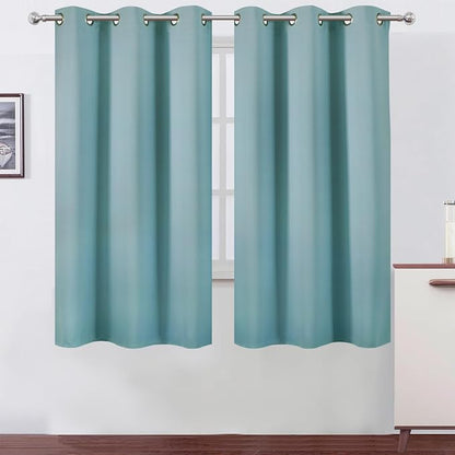 Stone Blue Thermal Blackout Curtains/38 x 63 Inch/Set of 2 Panels Room by Lemomo