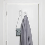 15PCS Coat Hooks - White Robe & Coat Wall Hooks with 30 Screws