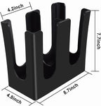 MYITYARD Coffee Cup Dispenser, 2 Compartment Cup and Lid Organizer fits 5 to 16 oz Disposable Paper & Plastic Cups, Acrylic Cup Holder for Table Countertop, Black