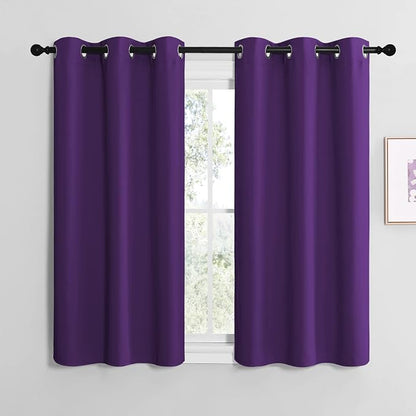NICETOWN Purple Kitchen Blackout Curtains, Home Decoration Thermal Insulated by NICETOWN