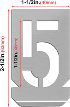 HAUTMEC Vintage Stainless Steel Numbers Stencils, 0 to 9 Stainless Steel Stencils & Holder, 1-1/2"(40mm) Numbers, Shop Stencil, Advertising Stencilling, Craft-Printing, Reusable HT0240