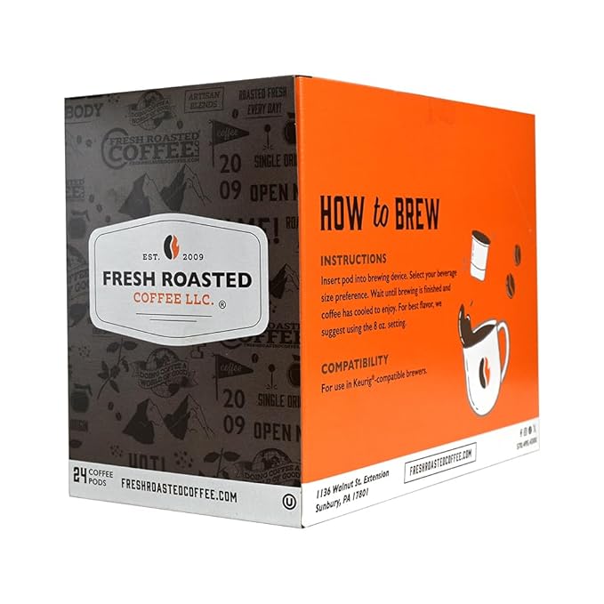Fresh Roasted Coffee, Guatemala Huehuetenango, Medium Roast, 72 Pods for K Cup Brewers