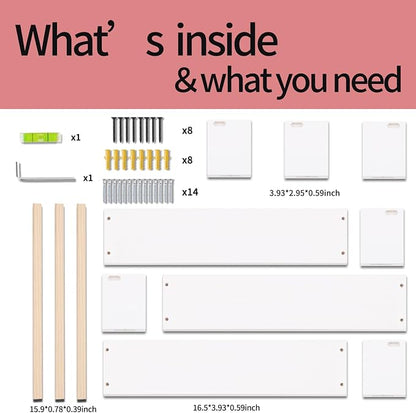 Fixwal Nursery Bookshelves, 16.5 Inch Floating Shelves - Image 7