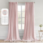 MIULEE Light Pink Back Tab Blackout Curtains 52x108 Inch Long 2 Panels Set | by MIULEE