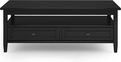 SIMPLIHOME Warm Shaker Solid Wood Transitional-Style 48-inch Wide Coffee Table - Image 2