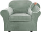H.VERSAILTEX Rich Velvet Stretch 2 Piece Cover Chair Slipcover Sofa Cover by HVERSAILTEX