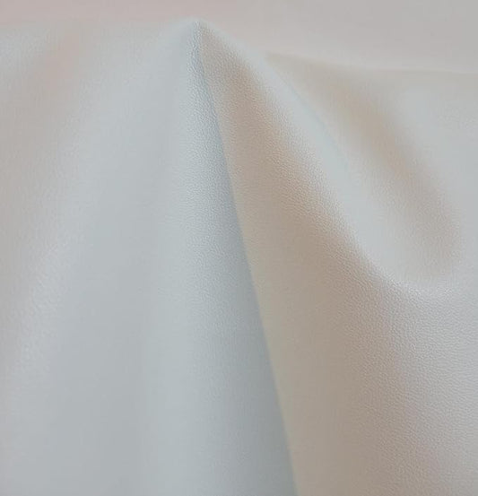 NAT Leathers White Soft Faux Leather Fabric Sheet PU Sold by The Yard Synthetic by NATLeathers