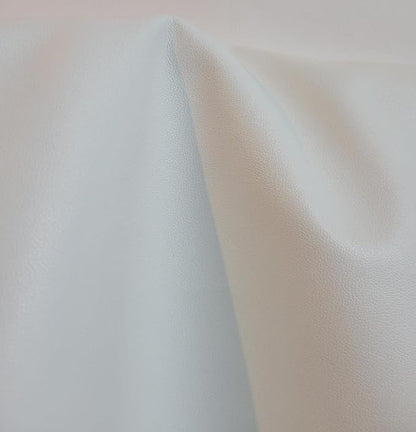 White Soft Faux Vegan PU Leather by The Yard Synthetic Pleather 0.9 mm Nappa - Image 2