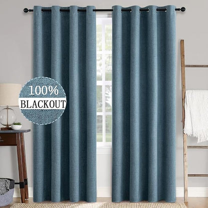 MIULEE 90 Inches Linen Texture Curtains by MIULEE