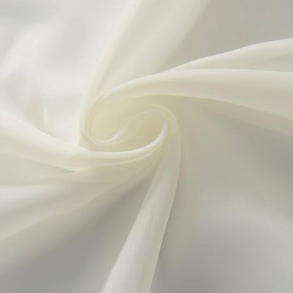 SpaceDresser Basic Rod Pocket Sheer Voile Window Curtain Panels Ivory 1 Pair 2 - Image 8