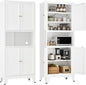 YAUWOH 69" Tall Metal Pantry Cabinet by YAUWOHFactoryOutletsColorfulMetalFurniture