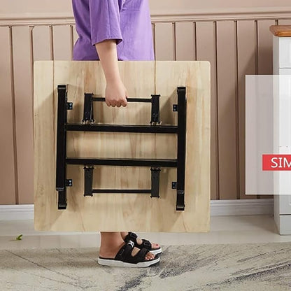 Japanese Floor Table, Folding Square Low Coffee Table - Image 3