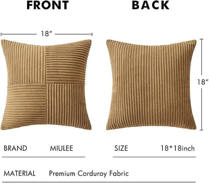 MIULEE Camel Brown Decorative Throw Pillow Covers - Image 6