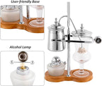 LOYALHEARTDY Vintage Siphon Coffee Maker, Belgian Luxury Syphon Coffee Machine with Royal Family Temperament, Silver Retro Royal Family Balance Siphon Coffee Maker Siphon Brewer Vintage Coffee Pot