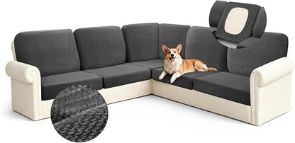 Arfntevss Sectional Couch Covers L Shape Couch Cushion Covers Slipcovers Fitted by Arfntevss