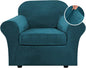 H.VERSAILTEX Rich Velvet Stretch 2 Piece Cover Chair Slipcover Sofa Cover by HVERSAILTEX