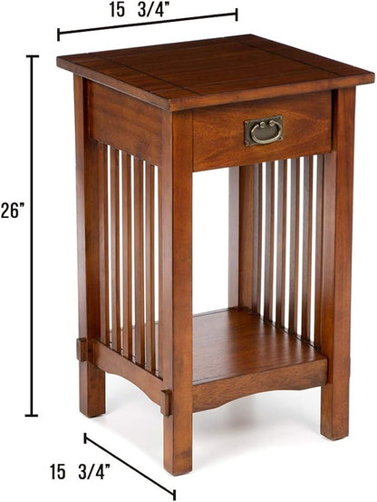 William's Home Furnishing Valencia IV End/Side/Nesting Tables, Antique Oak - Image 2