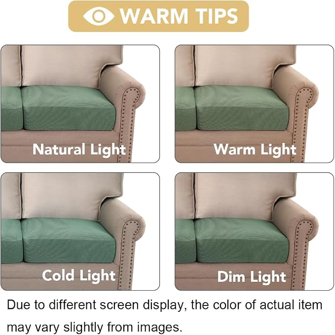 H.VERSAILTEX Super Stretch Individual Seat Cushion Covers Sofa Covers Couch - Image 7