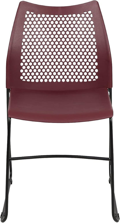 Flash Furniture HERCULES Series 5 Pack 661 lb. Capacity Burgundy Stack Chair - Image 8