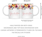 Andaz Press 11oz. Wedding Ceramic Coffee Tea Mug Gift, Fall Autumn Burgundy Orange Peach Flowers Roses Florals, Grandmother of the Groom, 1-Pack, Includes Gift Box