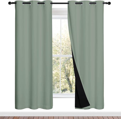 NICETOWN 100% Blackout Window Curtain Panels, Full Light Blocking Drapes by NICETOWN