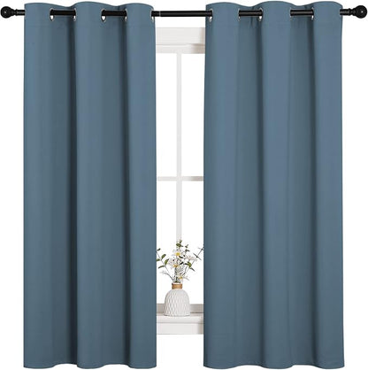 NICETOWN Room Darkening Curtains 63" Length, Thermal Insulated Blackout Panels - Image 2
