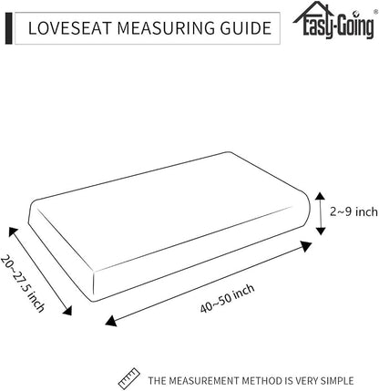 Easy-Going Stretch 1 Piece Loveseat Couch Cushion Cover - Image 7