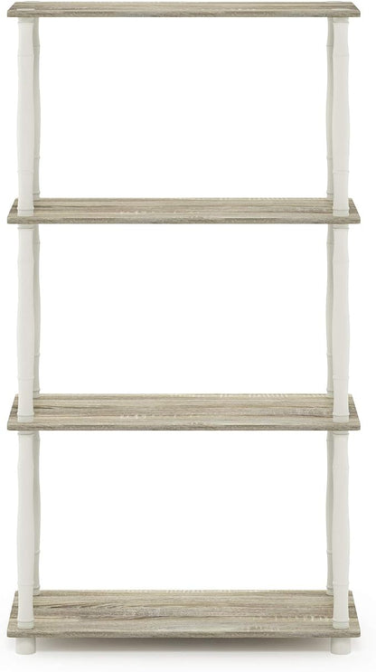 Furinno Turn-N-Tube 4-Tier Multipurpose Shelf Display Rack, Classic Tubes - Image 6