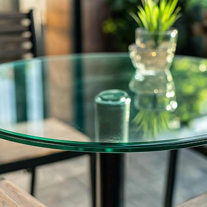 14" Round Tempered Glass Table Top by Unknown