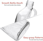 2 Pack 36oz Clear Glass Pitchers with Lids and Handles,Coffee Carafe Beverage Serveware,Water Jug for Making Tea and Juice