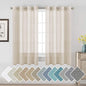 H.VERSAILTEX Linen Curtains Nickel Grommet Natural Linen Semi-Sheer Curtains 2 by HVERSAILTEX