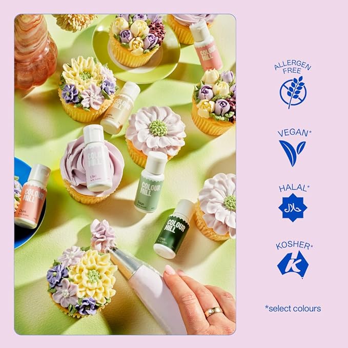 Colour Mill Oil-Based Food Coloring, 20 Milliliters Lavender