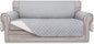 Easy-Going Reversible Couch Cover, 2 Cushion Sofa, Light Gray/Ivory | Oversized by Easy-Going