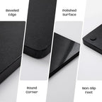 Black Granite Cutting Board, 16x20 Inch Large Marble Pastry Board, Stone Cutting Boards For Kitchen, Pack Of 1 Piece