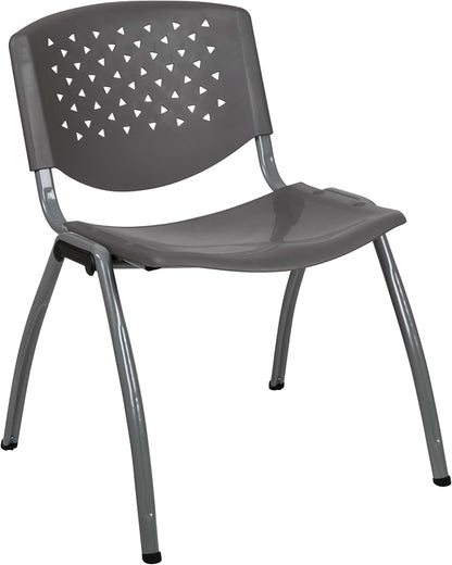 Flash Furniture HERCULES Series 880 lb. Capacity Gray Plastic Stack Chair by FlashFurniture