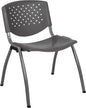 Flash Furniture HERCULES Series 880 lb. Capacity Gray Plastic Stack Chair by FlashFurniture
